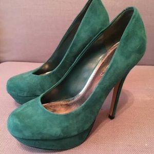 Teal Bakers heels